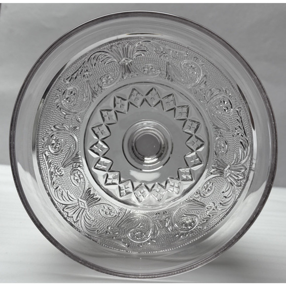 Duncan Miller Sandwich Glass Pale Lavender Lilac Covered Candy Dish Pedestal - Picture 6 of 12